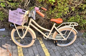Polizei M&uuml;nster: POL-MS: Kinderfahrrad sichergestellt - Polizei sucht Eigent&uuml;mer