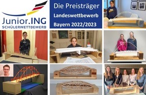 Bayerische Ingenieurekammer-Bau: Schüler bauen Brücken - Sieger des Wettbewerbs Junior.ING stehen fest