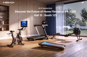 Merach: Merach auf der IFA Berlin 2026: Die neue Generation Home-Fitness und eine Innovation f&uuml;r den Gelenkschutz