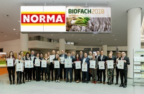 NORMA: NORMA: Auch 2018 bester deutscher Bio-Händler! / BIOFACH: Discounter aus Nürnberg erreicht zum neunten Mal in Folge Platz 1 (FOTO)