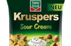 Intersnack Knabber-Gebäck GmbH & Co. KG: Jetzt wirds cremig-würzig und lecker - mit den neuen funny-frisch Kruspers Sour Cream