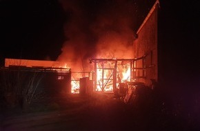 Polizeipräsidium Neubrandenburg: POL-NB: Brand auf dem Gewerbegelände in Neustrelitz
