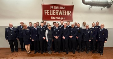 Freiwillige Feuerwehr Celle: FW Celle: Jahreshauptversammlung der Ortsfeuerwehr Altenhagen - Neue Wehrf&uuml;hrung gew&auml;hlt