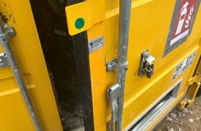 Polizeidirektion Landau: POL-PDLD: B10/LD-Nord - ED in Baucontainer
