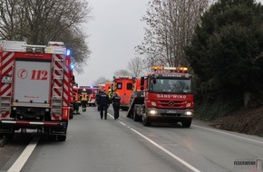Feuerwehr Iserlohn: FW-MK: Verkehrsunfall auf der B 7