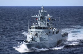 Presse- und Informationszentrum Marine: Korvette "Ludwigshafen am Rhein" kehrt aus NATO-Einsatz zurück