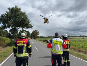 FW-AUR: Mehrere Verletzte nach Aufprall auf Landesstra&szlig;e 34