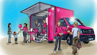 Deutsche Telekom AG: Telekom-Infomobil zum Glasfasernetz in Karlsruhe Innenstadt