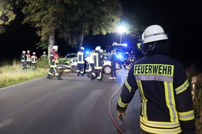 FFW Schiffdorf: 54 Jähriger bei Verkehrsunfall schwer verletzt - L143/Geestensether Straße voll gesperrt