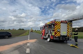 Freiwillige Feuerwehr Werne: FW-WRN: E-Call alarmiert Feuerwehr zu einem schweren Verkehrsunfall