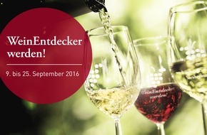 WeinEntdecker Büro: Vom 9. bis zum 25. September heißt es bereits zum fünften Mal: Wir werden WeinEntdecker