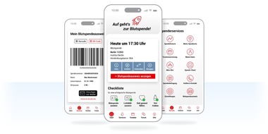 DRK-Blutspendedienst West: Neuer digitaler Begleiter erleichtert den Weg zur Blutspende - DRK-Blutspendedienste investieren in digitalen Spenderservice 2.0