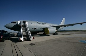 Presse- und Informationszentrum des Sanitätsdienstes der Bundeswehr: Airbus der Bundeswehr holt Verletzte von Madeira nach Hause