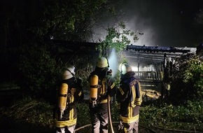 Feuerwehr Datteln: FW Datteln: Brennender Pferdestall sorgt für nächtlichen Einsatz