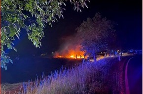 Polizeidirektion Landau: POL-PDLD: Gemarkung Göcklingen - Heuballenbrand