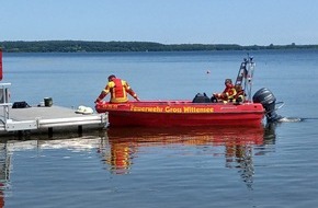 Kreisfeuerwehrverband Rendsburg-Eckernförde: FW-RD: Boot auf dem Wittensee im Kreis Rendsburg-Eckernförde gekentert - eine Person wird vermisst