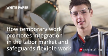 swissstaffing - Verband der Personaldienstleister der Schweiz: The labor market: Temporary work helps integrate the unemployed into the labor market and provides social security for flexible workers