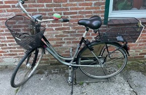 Polizeiinspektion Aurich/Wittmund: POL-AUR: Aufgefundenes Fahrrad in Neufunnixsiel, Landkreis Wittmund