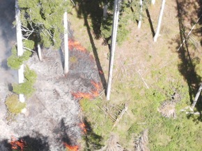 KFV-CW: Waldbrand in Bad Teinach fordert Einsatzkräfte aus dem ganzen Landkreis - 200 Einsatzkräfte verhindern Ausbreitung - Drohne erfolgreich im Einsatz