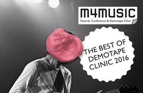 Migros-Genossenschafts-Bund Direktion Kultur und Soziales: Das Migros-Kulturprozent präsentiert die Compilation «The Best of Demotape Clinic 2016» / m4music: die besten Schweizer Popmusik-Demos 2016