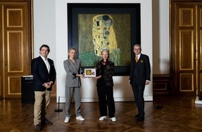 Belvedere: BELVEDERE: Digitale Liebeserklärung – NFTs von Gustav Klimts „Kuss" zum Valentinstag erhältlich