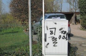 Polizeidirektion Lübeck: POL-HL: OH-Grube   /
Graffiti: Wer kann Hinweise geben