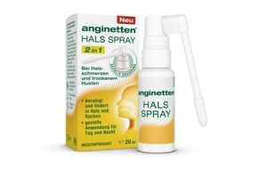 MCM Klosterfrau Vertriebsgesellschaft mbH: anginetten® Hals Spray 2 in 1: Unterstützung bei Halsschmerzen und trockenem Husten
