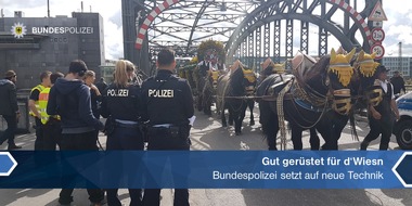 Bundespolizeidirektion München: Bundespolizeidirektion München: Gut gerüstet für d'Wiesn / Bundespolizei setzt auf neue Technik