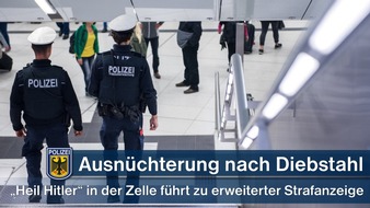Bundespolizeidirektion München: Bundespolizeidirektion München: Alkohol, Diebstahl und "Sieg Heil": Festnahme - Anzeige - Ausnüchterung