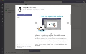 simpleshow GmbH: simpleshow video maker ermöglicht Erstellung animierter Erklärvideos direkt in Microsoft Teams