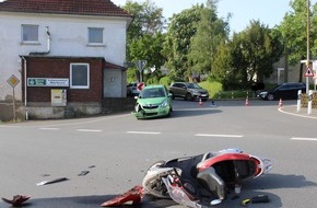 Polizei Minden-Lübbecke: POL-MI: Roller-Fahrer bei Unfall verletzt