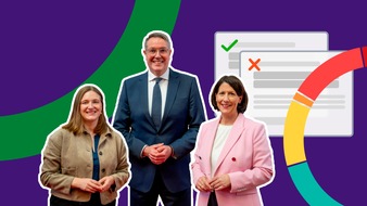 SWR - S&uuml;dwestrundfunk: SWR Data Lab: Die Ampel-Regierung im Check / Recherche von SWR und Uni Leipzig