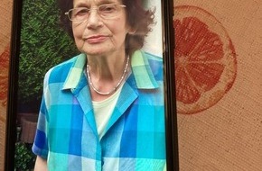 PD Rheingau-Taunus - Polizeipräsidium Westhessen: POL-RTK: +++Öffentlichkeitsfahndung 81-jährige Dame aus Nieder-Walluf vermisst+++