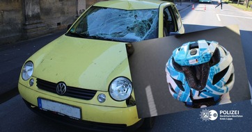 Polizei Lippe: POL-LIP: Detmold. Fahrradhelm verhindert schwerwiegendere Verletzungen.