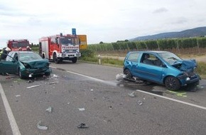 Polizeidirektion Neustadt/Weinstraße: POL-PDNW: Verkehrsunfall mit zwei schwerverletzten Personen
