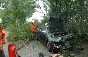 Polizeiinspektion Harburg: POL-WL: Mit überhöhter Geschwindigkeit durch die Bäume gefahren