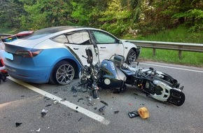 Polizeiinspektion Waldfischbach-Burgalben: POL-PIWFB: Verkehrsunfall mit tödlich verletztem Motorradfahrer