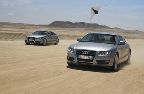 Audi AG: Neuer Werbespot "Kite" für den Audi A5 läuft an: Hochpräzise "Zugnummer"