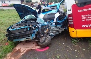 Polizeidirektion Bad Kreuznach: POL-PDKH: Verkehrsunfall mit schwerverletzter Person