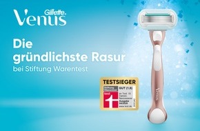 Procter & Gamble GmbH: Warum Gillette Venus erneut Testsieger bei Stiftung Warentest ist: Der Gillette Venus Pro Smooth Sensitive bietet die gr&uuml;ndlichste Rasur
