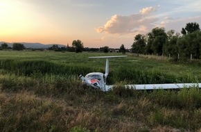 Polizeidirektion Landau: POL-PDLD: Unfall auf dem Flugplatz Schweighofen