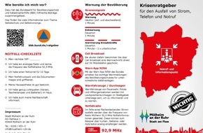 Feuerwehr Mülheim an der Ruhr: FW-MH: Krisenratgeber wird erneut verteilt - Wertvolle Informationen für den Ernstfall