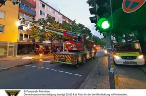 Feuerwehr München: FW-M: Langwierige Brandbekämpfung (Milbertshofen)
