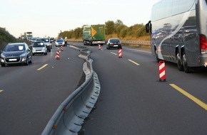 Polizeidirektion Kaiserslautern: POL-PDKL: Verschobene Miniguards im Baustellenbereich A 6 bei Kaiserslautern