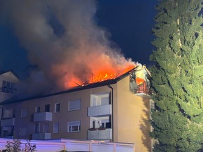 KFV Bodenseekreis: Hoher Sachschaden bei Wohnhausbrand