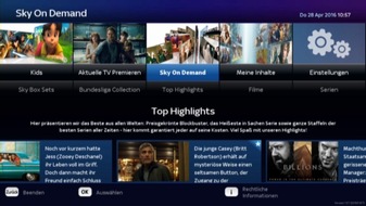 Sky Deutschland: Ausbau der Kooperation mit der Deutschen Telekom: Sky On Demand und Sky Box Sets starten auf dem neuen EntertainTV