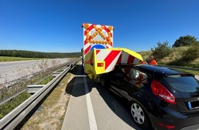Autobahnpolizeiinspektion: API-TH: Wieder einmal den Schilderwagen "übersehen"