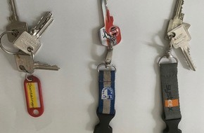 Polizeidirektion Flensburg: POL-FL: Nach Einschleichdiebstählen bei Tatverdächtigem Schlüssel aufgefunden - Wer erkennt seinen Schlüsselbund wieder?