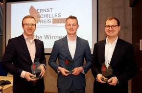 FOGTEC Brandschutz GmbH: FOGTEC vergibt Ernst-Achilles-Preis und zeichnet damit erneut herausragende Nachwuchsforschung im Bereich Brandschutz aus