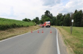 Polizei Rheinisch-Bergischer Kreis: POL-RBK: Rösrath - Motorradfahrer überschlägt sich und wird schwer verletzt